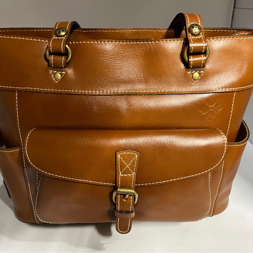 Patricia Nash Bolsena Tote in Tan Leather